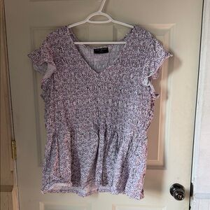 Lane Bryant Lavender Floral Blouse